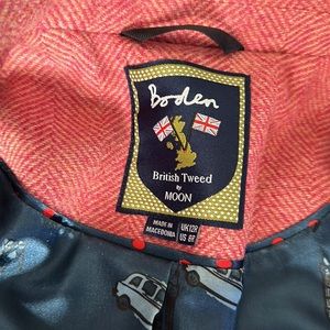 BODEN British Tweed wool tweed blazer - London grapics lining US 8